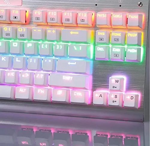 Механическая игровая клавиатура TKL со светодиодной подсветкой металлическая