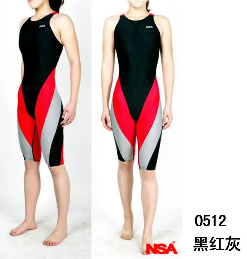 

NSA competition knee length diving suit women training & racing swimwear one piece waterproof cycling suit lady triathlon suit