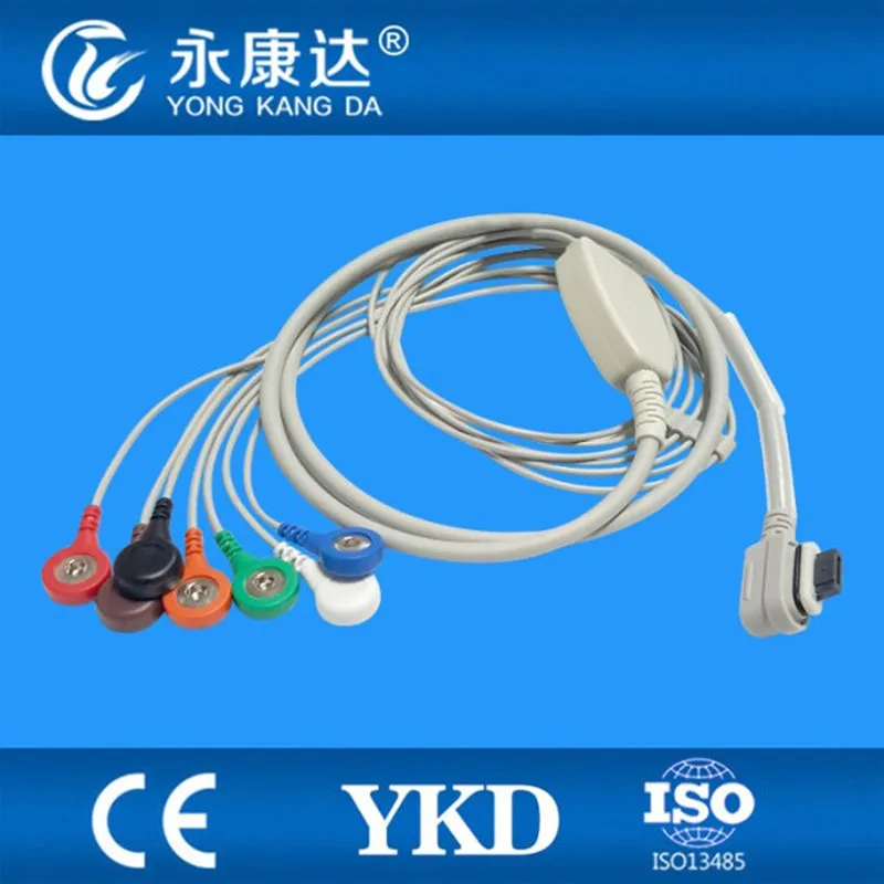 GE SEER Light 2008594 004 7 свинцовый хольтер ecg кабель оснастка AHA|snap snap|cable lightinglighting cable |