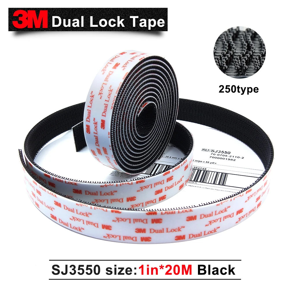 Самоклеящаяся черная лента SJ3550 с двойным замком 3 м 25 4 мм * 20 м|tape black|tape tapetape 3m |