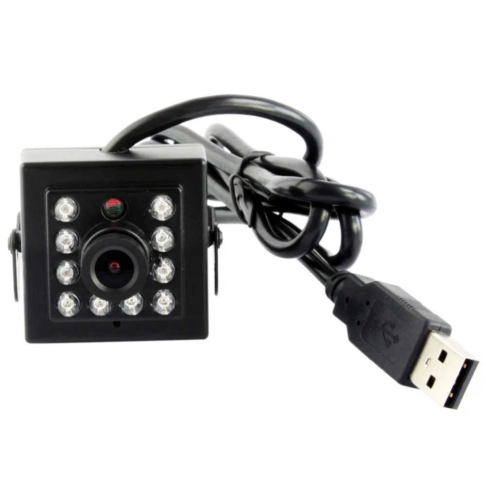 Камера ночного видения ELP 1080P CMOS OV2710 UVC Android Linux IR Mini USB с 10 ИК светодиодами и