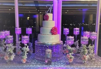 

wedding crystal transparent round acrylic crystal Cake Stand - wedding centerpiec,Table Centerpiece