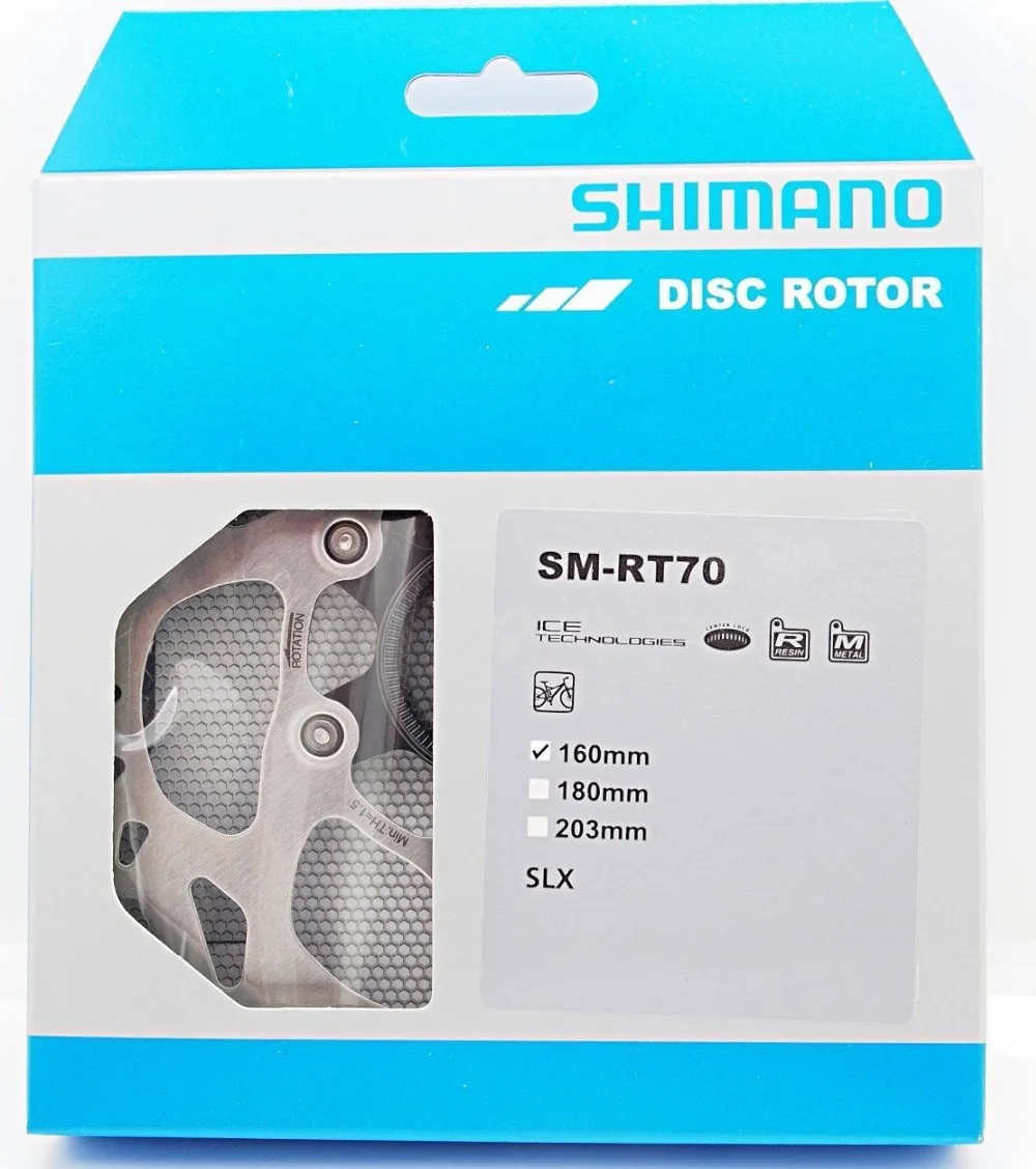 Оригинальный Shimano SLX SM RT70 диск тормозной ротор Центральный замок костюм 140 мм/160