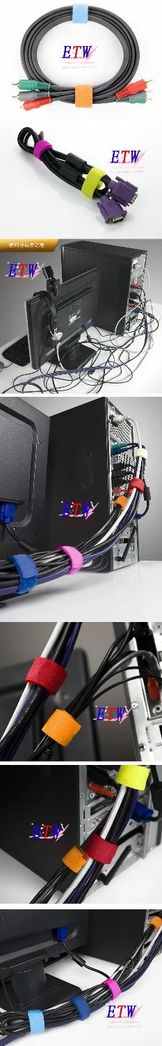 Разноцветные самоклеящиеся ленты 3/4 дюйма (20 мм) для многократного использования