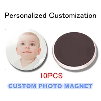 10pcs personal custom 30mm fridge magnet photo of your lovers baby kids family glass magnetic refrigerator stickers holder decor