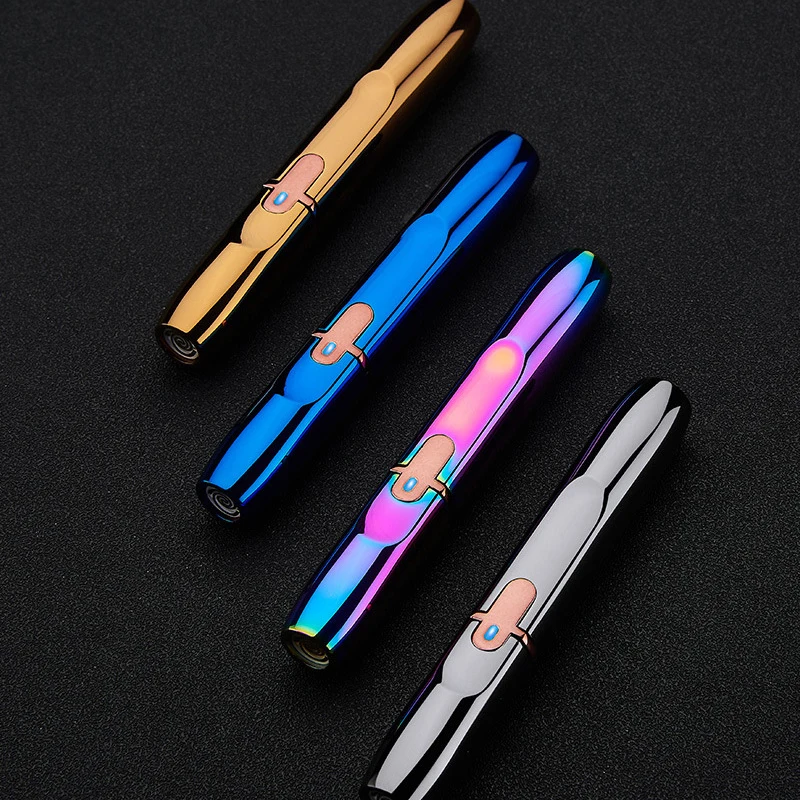 USB зажигалка с электрической зарядкой бесшумная вольфрамовая тонкая модель