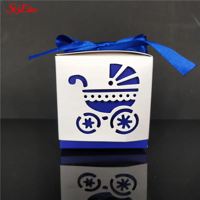 10/50 шт конфеты коробки Свадебные украшения вечерние Baby Shower розовый/синий подарок