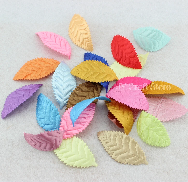 Набор атласных листьев из войлока 54 х25 мм 500 шт.|felt applique|shape feltfelt shapes |