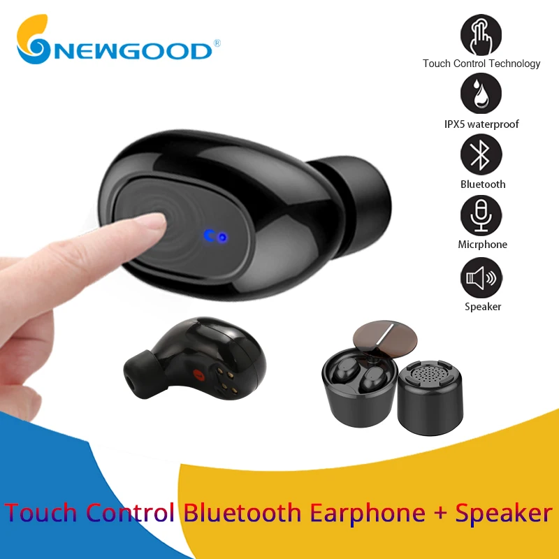 TWS мини-вкладыши Bluetooth наушники беспроводные стерео Бас Звук гарнитура с