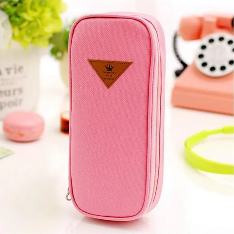 Корейский стиль конфетный цвет краткое холст Карандаш Чехол