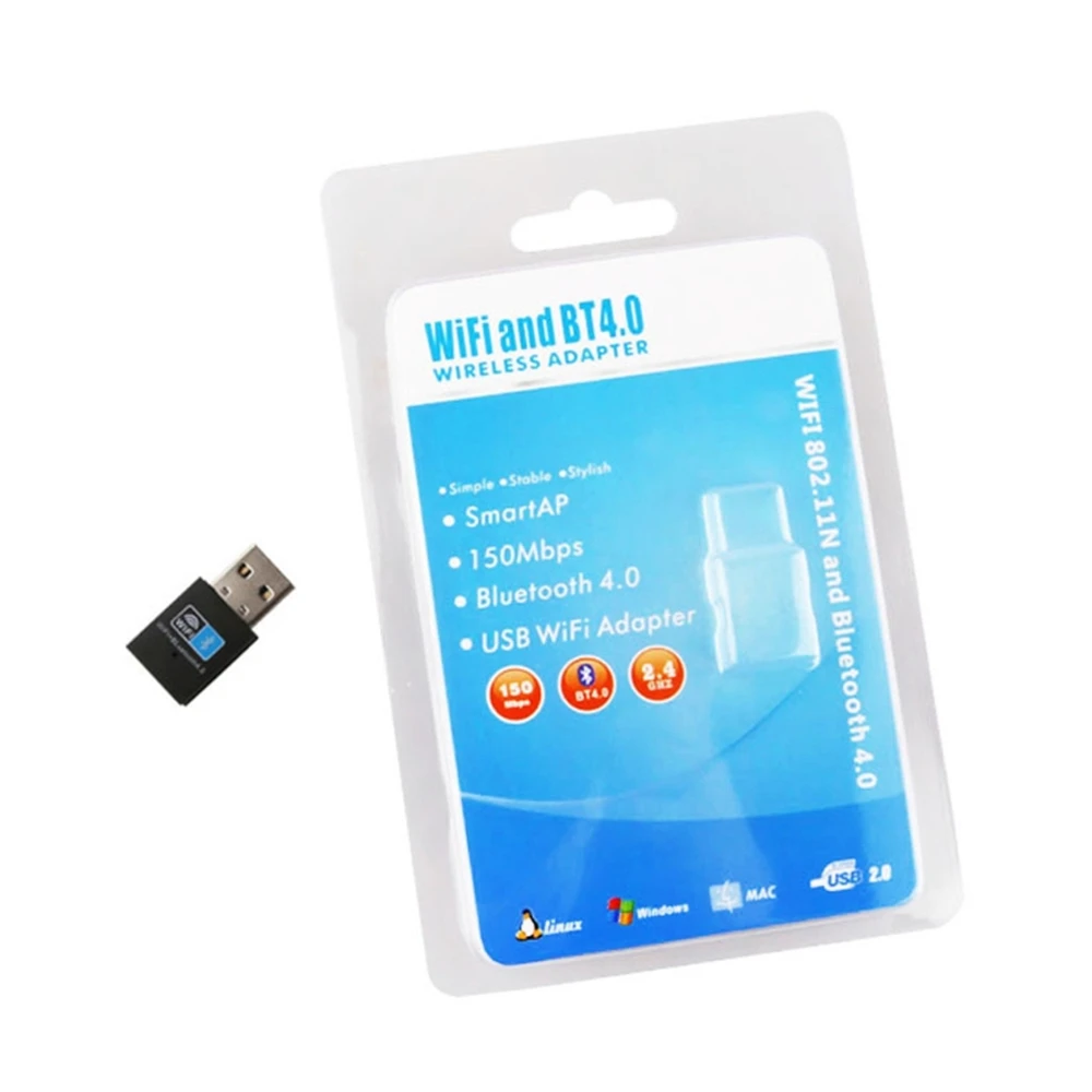 L8star USB WiFi Bluetooth приемник 2 0 RTL8723 BT4.0 150 M беспроводной адаптер Сетевая Lan Карта для