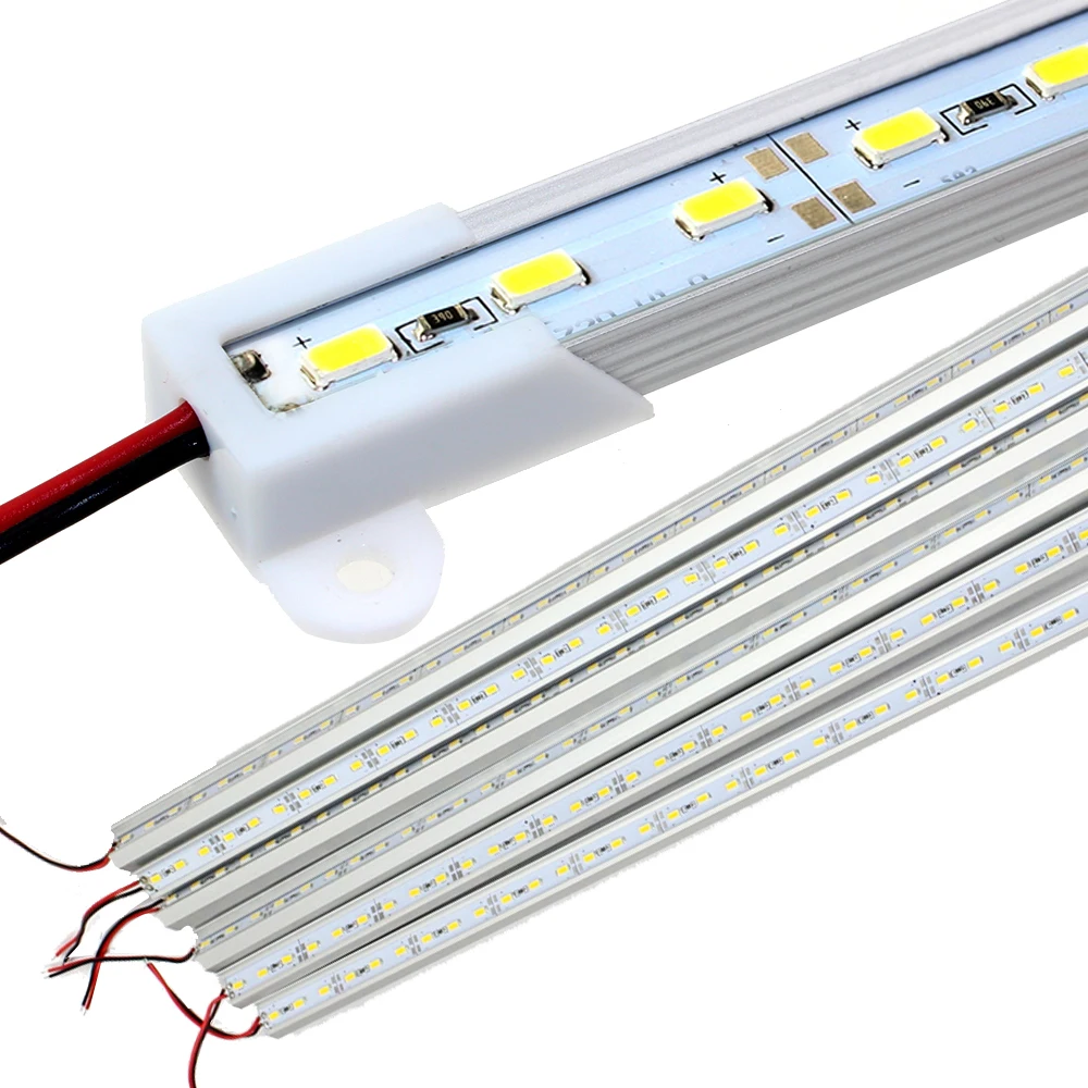 100 шт. 5630 smd 1 м 72led DC12V Светодиодные Жесткие Полосы luces бар свет шкаф U/V Алюминиевый