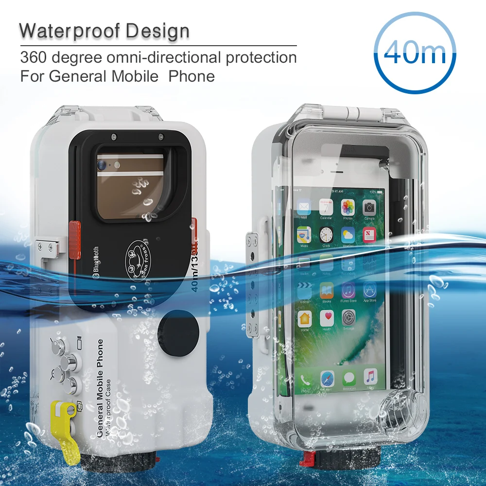 Универсальный Корпус для мобильного телефона Seafrogs с Bluetooth подводная фотография 40