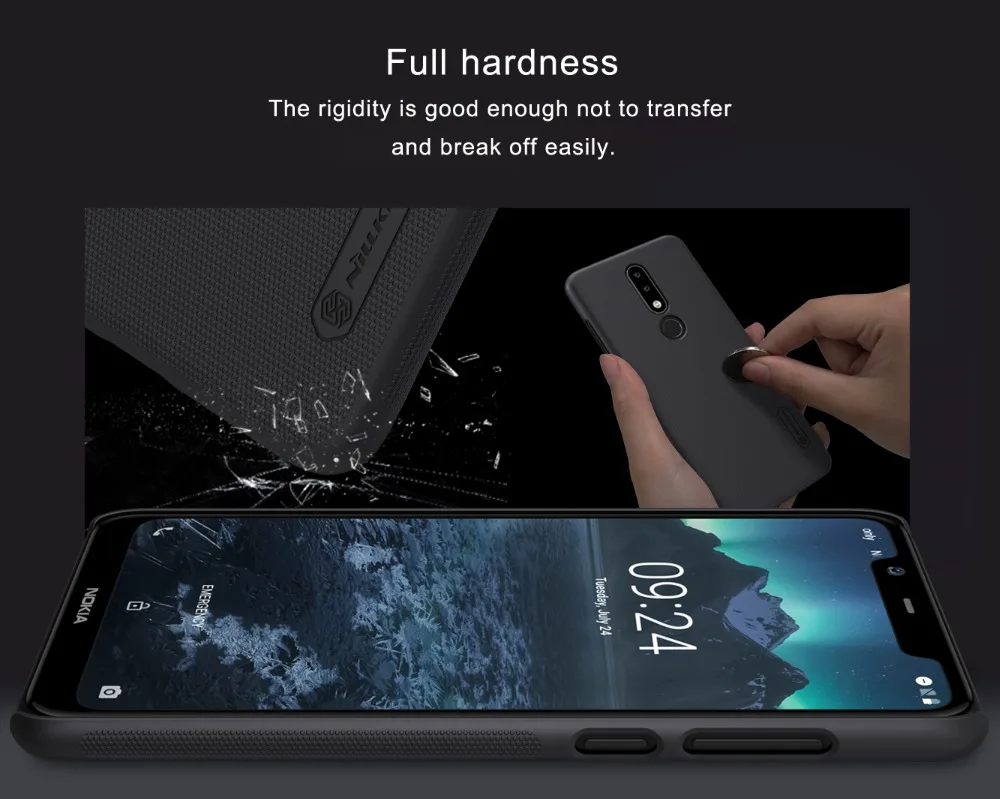 Nokia 5.1 Plus Case Nokia X5 Case NILLKIN Super Frosted Shield Phone Case with Retail packaging For Nokia 5.1 Plus& Gift