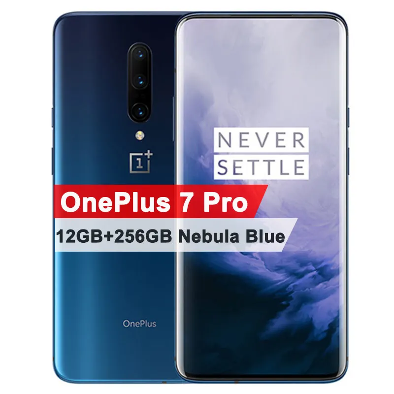 7Pro 12G 256G Blue Мобильный телефон с глобальной ПЗУ Oneplus 7 Pro, 12 Гб, 256 ГБ, 6,67 дюйма, 90 ГГц, 2K жидкостный экран Snapdragon 855, 48MP, 3-кратным увеличением, 4000 мАч, NFC - Цвет: 7Pro 12G 256G Blue