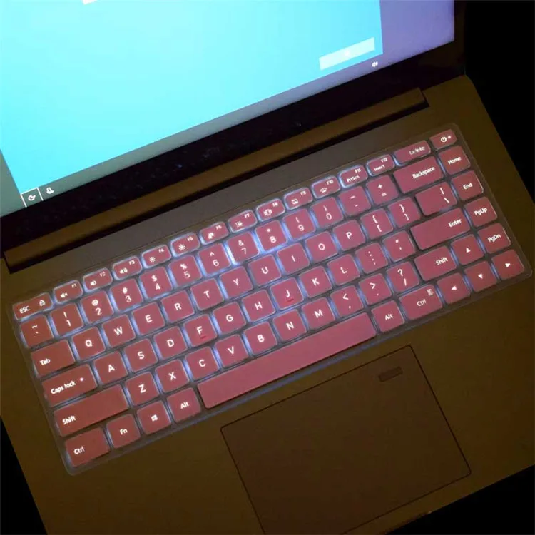 Pink Цветной прозрачный ТПУ силиконовый чехол для клавиатуры для Xiaomi Mi notebook Air Pro 15,6 дюймов Клавиатура для ноутбука - Цвет: Pink