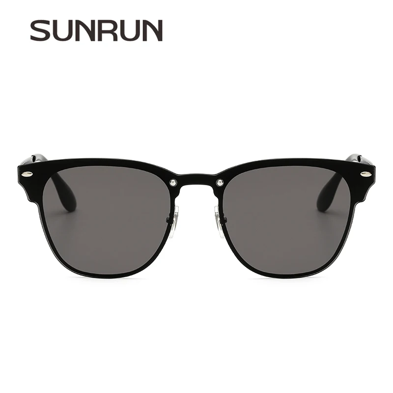 SUNRUN новые мужские Квадратные Солнцезащитные очки брендовая дизайнерская оправа