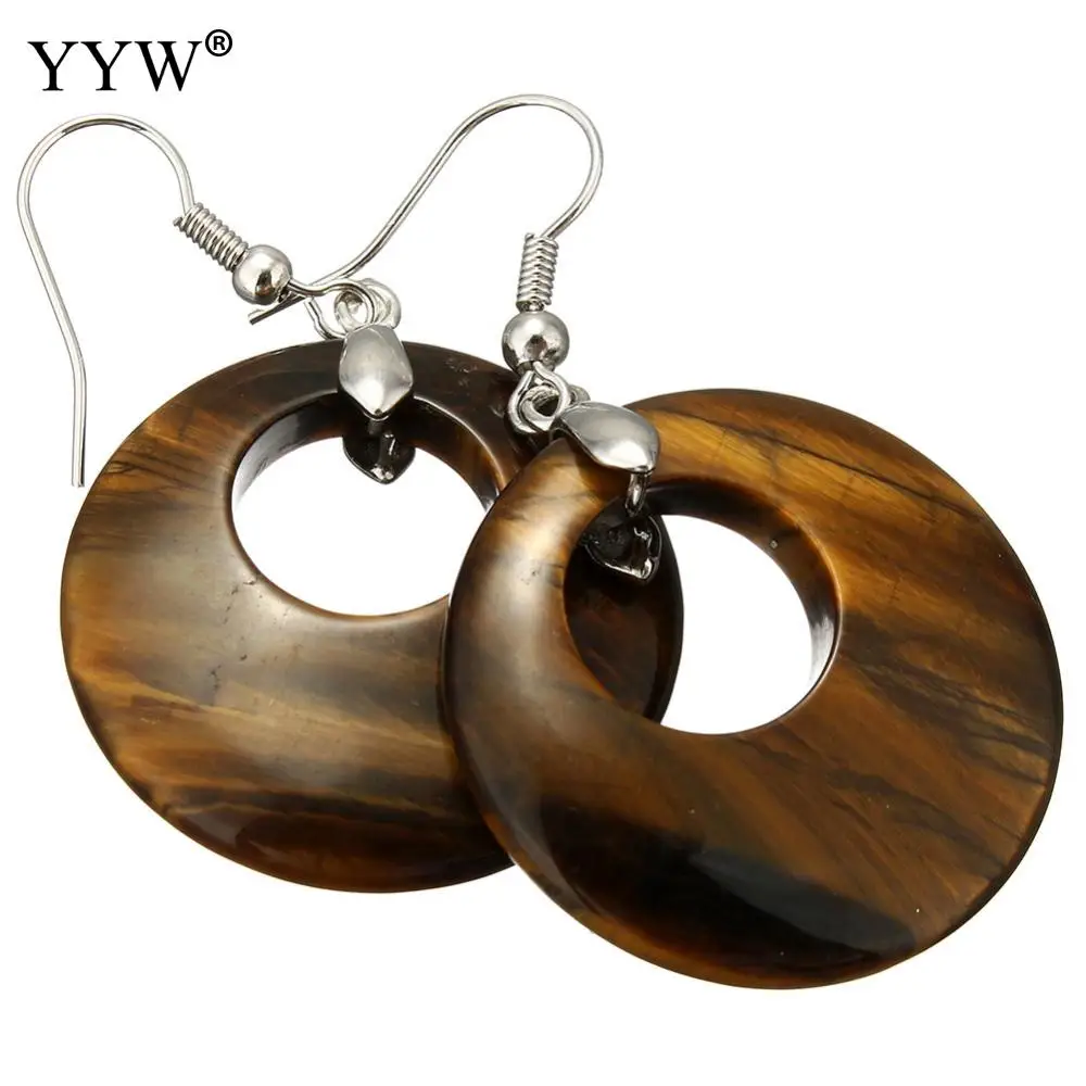 Серьги из натурального камня 51 мм женские кружевные Агаты аметисты кварцевые