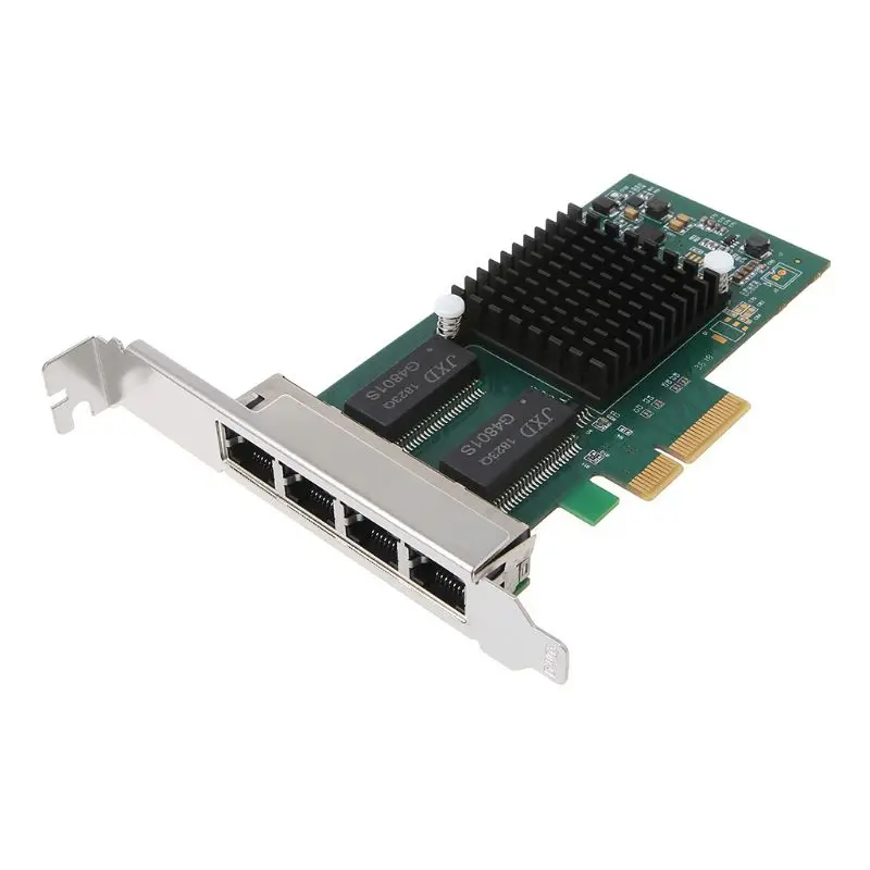 Intel I350-T4-QY чип PCI-Express PCI-E четыре RJ45 гигабитные порты серверный адаптер NIC