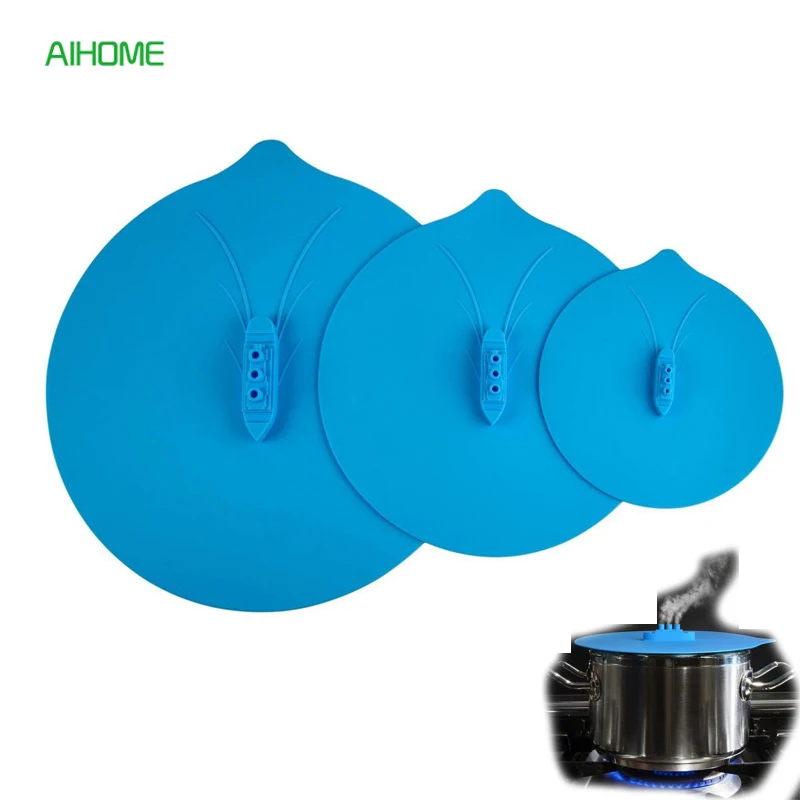 New 3pcs/Set Silicone Steam Pot Lid Microwave Oven Bowl Spillproof Cooker Seal Cover for Pans|cover pan|pot lidbowl lid |