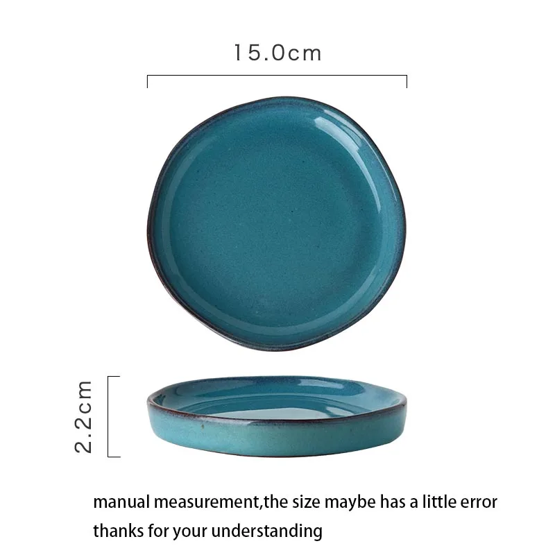 Винтажная керамическая тарелка 6 дюймов для завтрака десерта торта домашняя