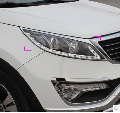 Автомобиля ( 2 / р ) фар автомобиля ярко-красный обрезать ABS гальваника фары крышку