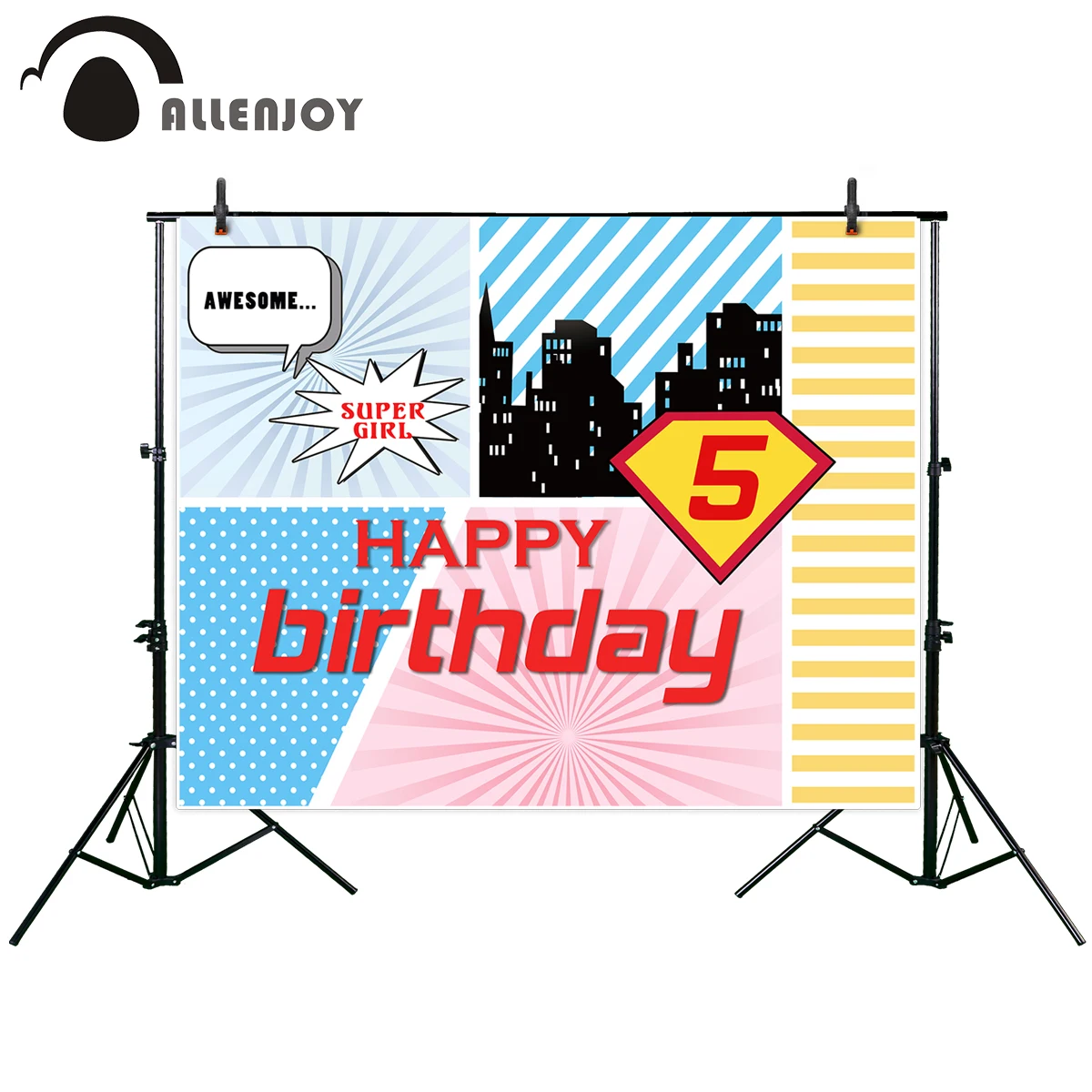 Фон для фотосъемки Allenjoy с супер девушками в полоску днем рождения городом