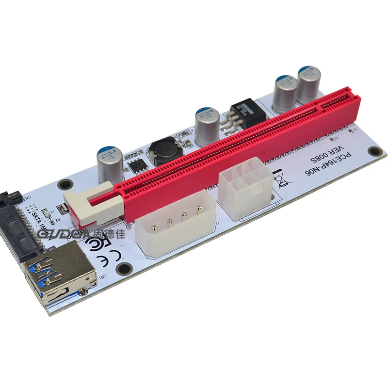 1 м USB 3 0 PCI-E PCI Express 1x к 16x удлинитель адаптер Riser Card 6Pin 4Pin SATA pci-e для Mining видеокарта |