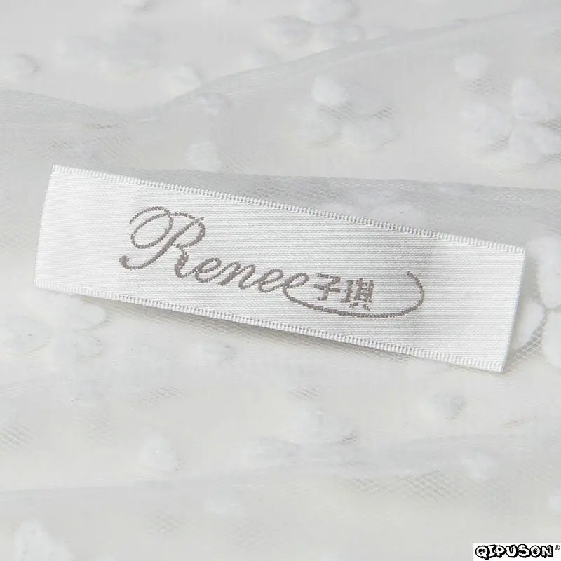 DH004 custom logo brand name woven clothing labels tags customized clothes garment etiquetas main label tag for | Дом и сад