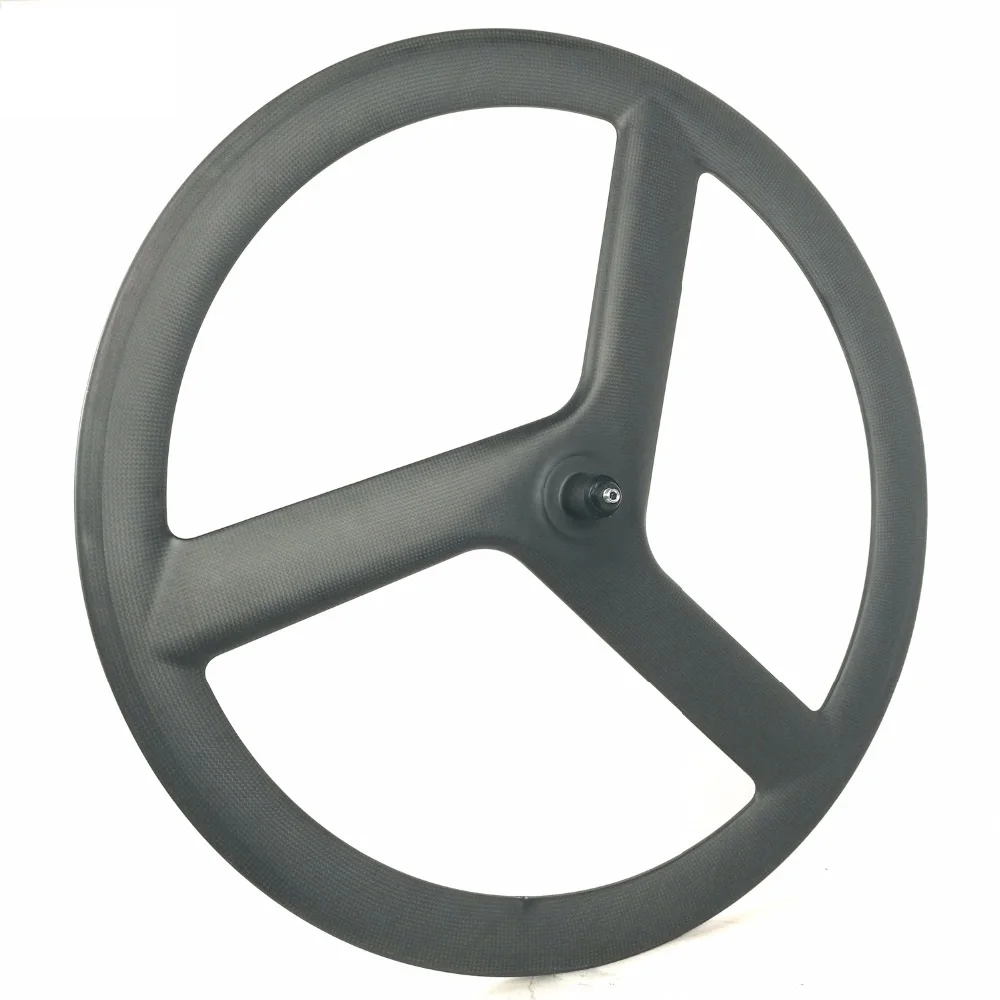 Углеродные колеса CarbonWheel с фиксированной передачей 3 Спицы 700c 3k UD матовые