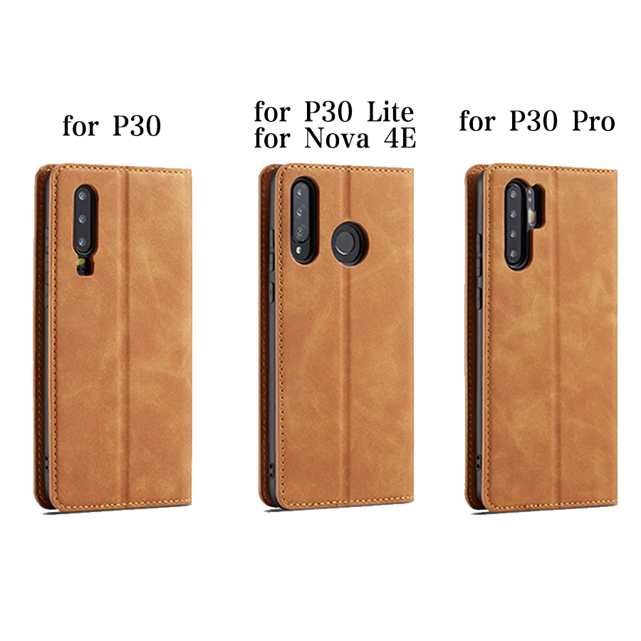 Роскошный, с магнитной застежкой кожаный чехол для телефона для huawei P30 Pro P30 Lite Nova/4e P30pro со слотами для карт бумажник чехол Coque силикон