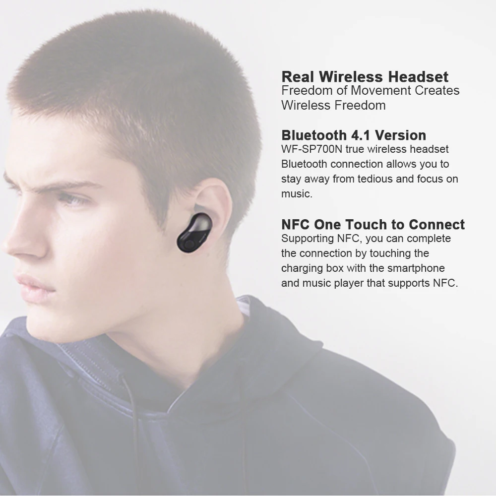 SONY WF-SP700N TWS настоящие беспроводные Bluetooth наушники NFC с шумоподавлением стерео спортивные наушники-вкладыши с защитой от пота наушники с микрофоном