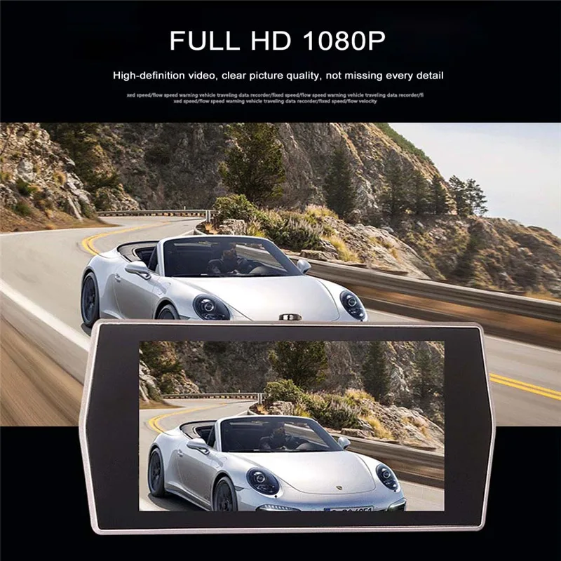 ANSTAR видеокамера для автомобиля 4 дюйма FHD 1080P 170 широкий угол двойной объектив с