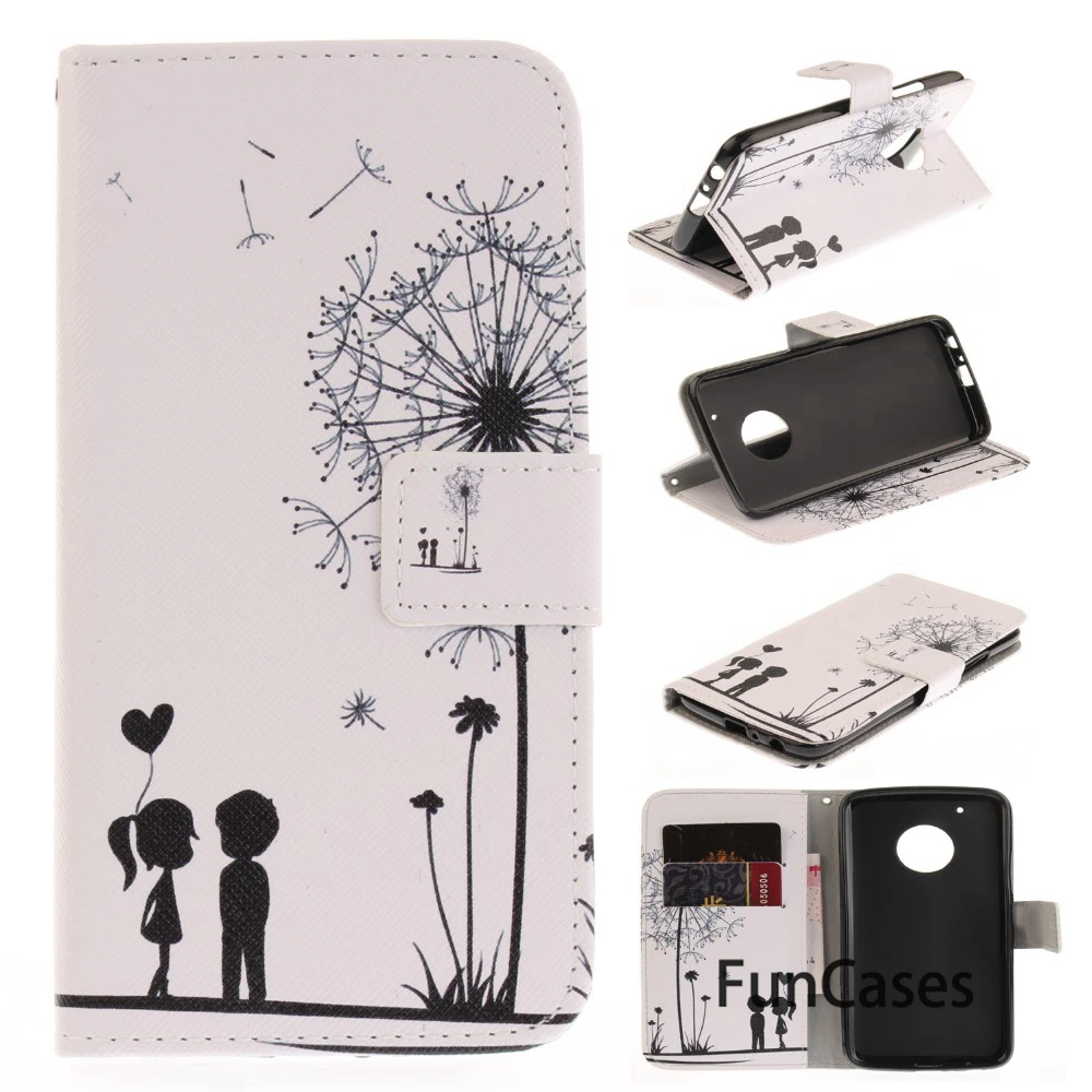 Flip Case For fundas Lenovo Moto G5 Plus Motorola Cover XT1670 XT1675 5.5 inch + Card Holders hoesje | Мобильные телефоны и