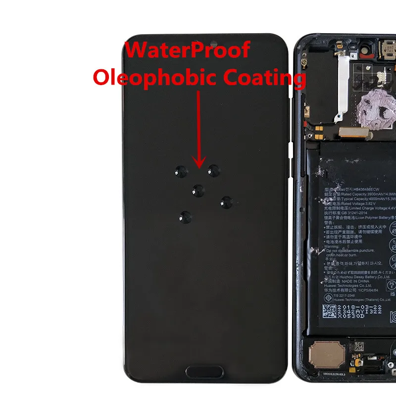 Axisinternational Экран рамка для 6," huawei P20 Pro ЖК-дисплей Экран Дисплей+ сенсорный экран Панель аналогово-цифровой преобразователь для P20 Pro ЖК-дисплей рамка