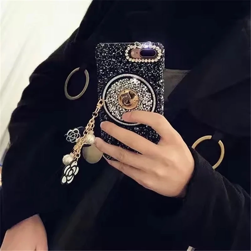 Модный жесткий чехол камелии с металлическими блестками блестящий для iphone 6 S 7 8
