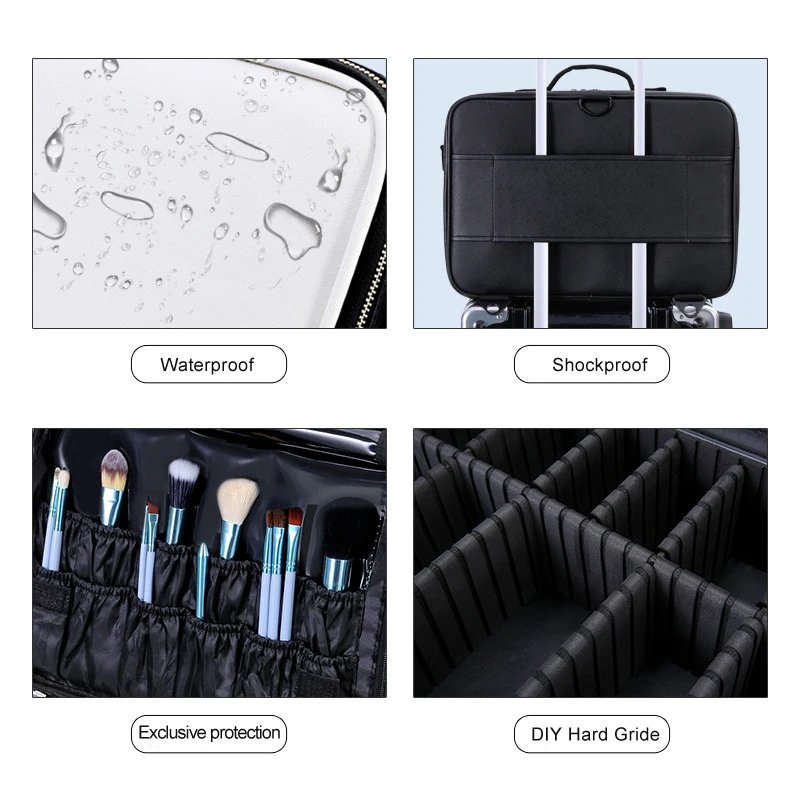 NEW Professional Beauty Box Make Up Rose Vanity Case Cosmetic Nail Jewelry Case Cosmetic Bags Girls Travelling Handbags