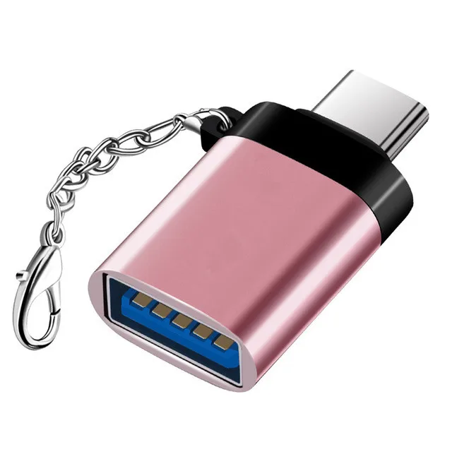 Rose А. С USB C к USB 3,0 OTG Кабель-адаптер для type C samsung Galaxy S9 S8 Plus Note 8 LG huawei Xiaomi 6 OnePlus 6 Moto htc MacBook - Цвет: Rose