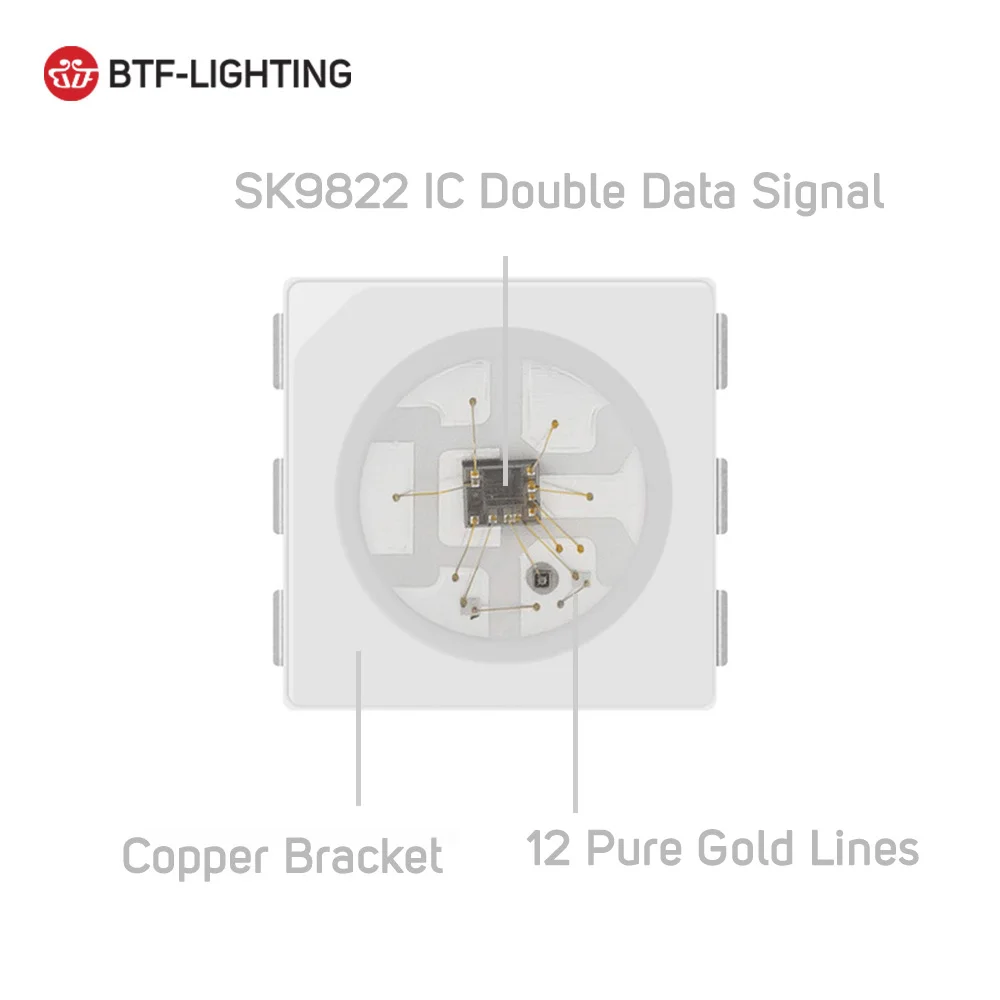 Светодиодные чипы SK9822 (аналогичный APA102) 10 ~ 1000 шт. IC SMD 5050 RGB для экрана ленты с