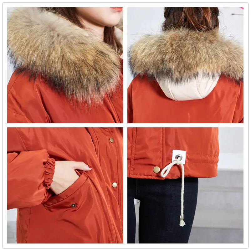 Новинка зимы 2018 милые утепленные Короткие пуховики для девочек студенческое