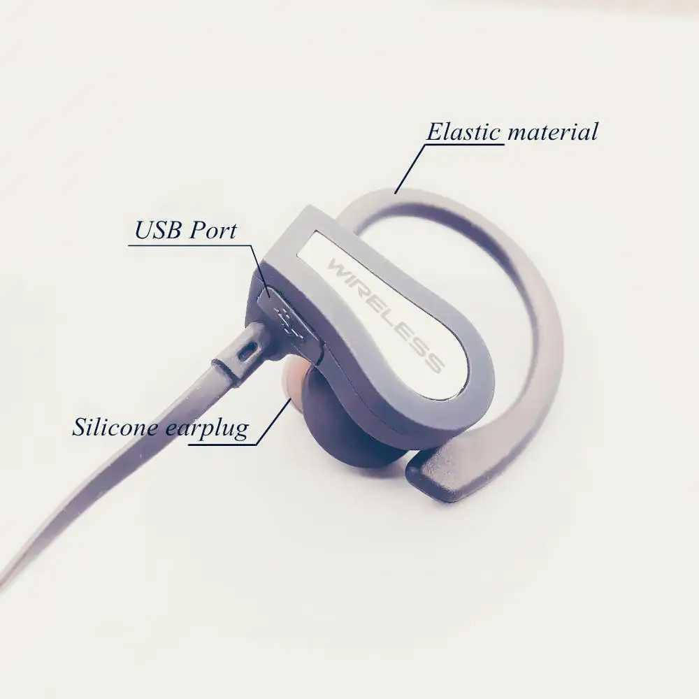 Bluetooth наушники спортивные с микрофоном HD стерео потенные для тренировок в