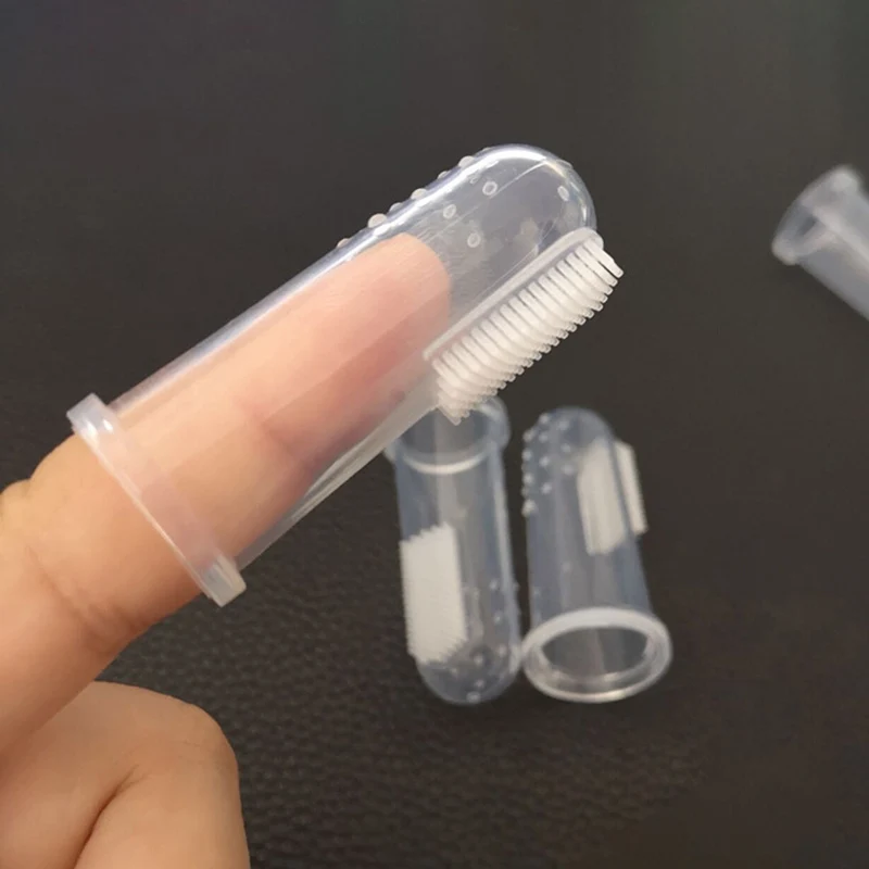 Резиновая зубная щетка для питомцев игрушки собак силиконовая перчатка защиты