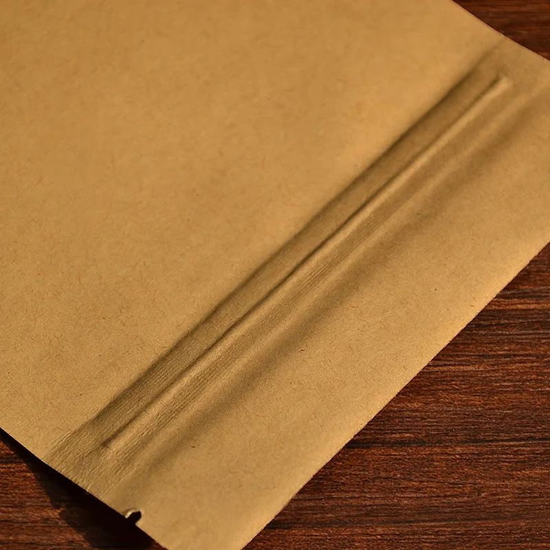 Крафт-бумага с плоским дном вакуумные плотные сухофрукты ziplock упаковка пищевой