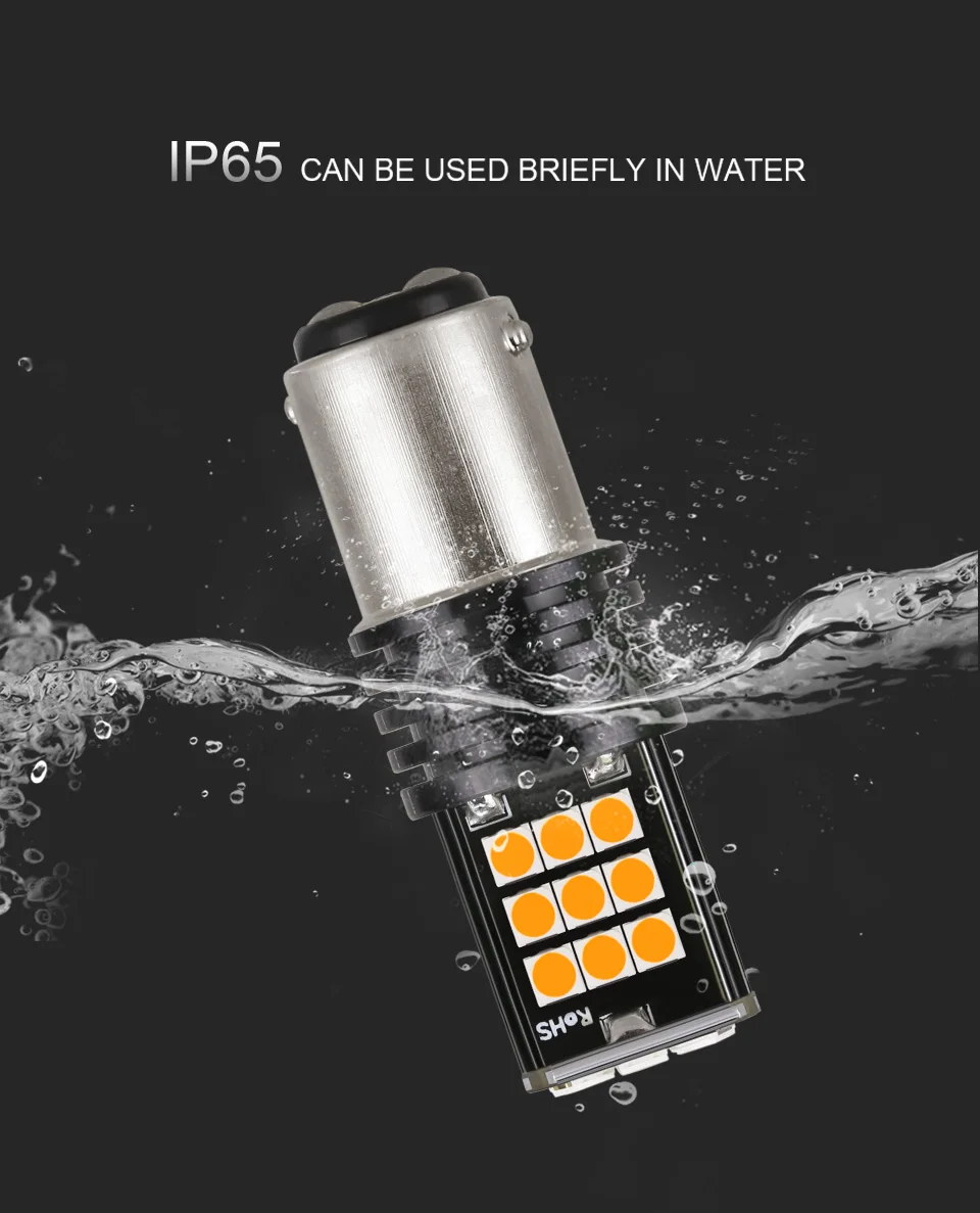 Anmingpu 2x сигнальная лампа 1157 BAY15D светодиодный лампы P21/5 Вт PY21W P21W светодиодный 1156 Ba15s Bau15s 24 шт. 3030SMD автомобильный тормоз светильник белый 12V