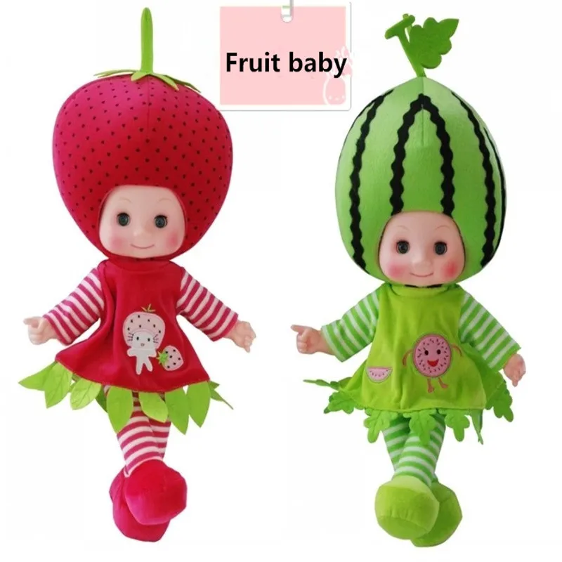 50 см фруктов Baby Doll реалистичные плюшевые аудиоплеером режимом сна куклы мягкие