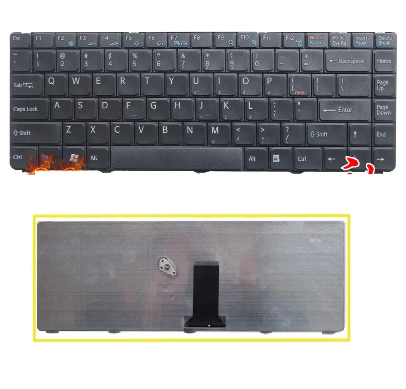 

SSEA New Laptop US Keyboard For Sony Vaio VGN-NR VGN NR NS VGN-NS black Keyboard laptop