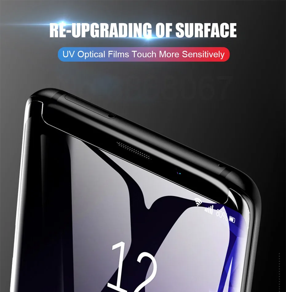 100D УФ жидкое изогнутое полное клеевое закаленное стекло для samsung Galaxy S8 S9 S10 Plus Lite Note 8 9 10 защита экрана полное покрытие