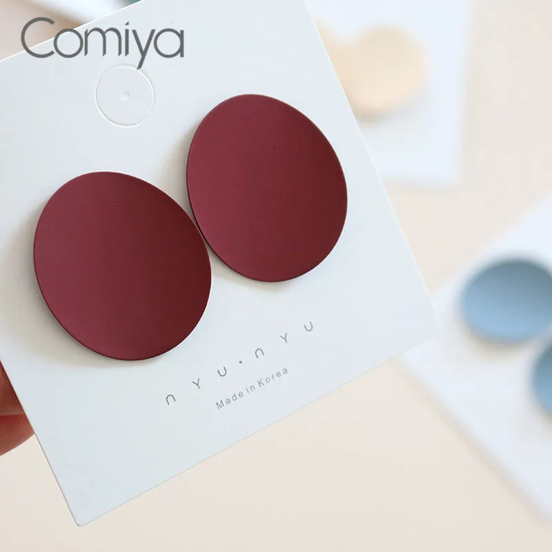 Модные дизайнерские серьги-гвоздики Comiya для женщин круглой формы элегантные