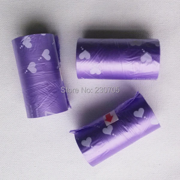 3 рулона/лот ПЭТ Собака биоразлагаемые отходы пупер скрупер мешки на доске для