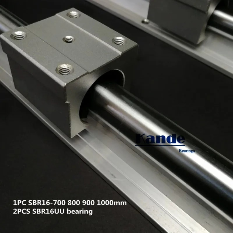 Линейная направляющая 16 мм SBR16 700 800 900 1000 1 шт. линейная + 2 SBR16UU блоки для